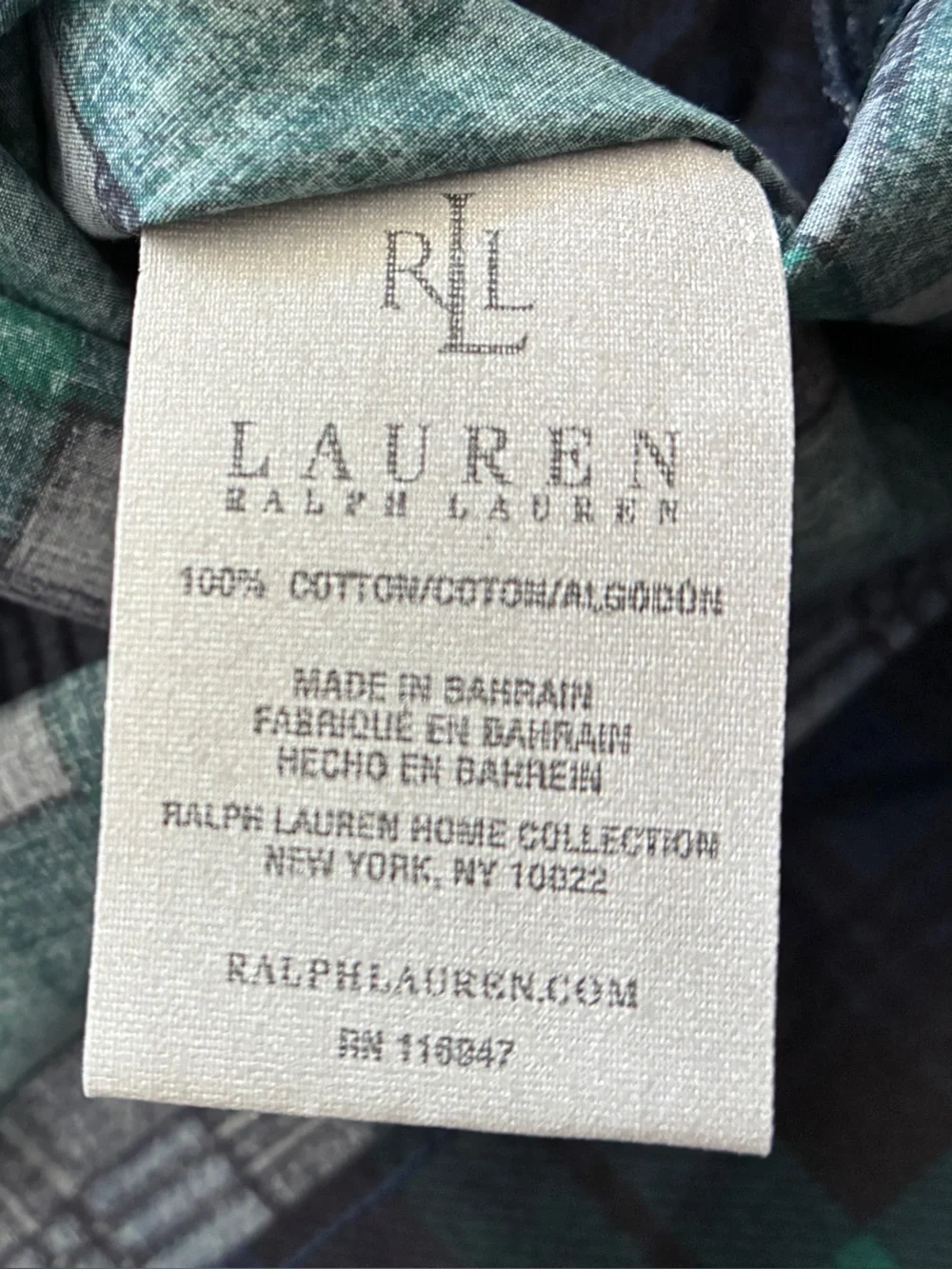 Polo Ralph Lauren blackwatch standard pillow case new